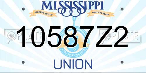 10587Z2 Mississippi License Plate