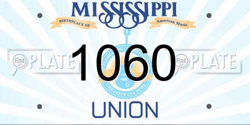 1060 Mississippi License Plate