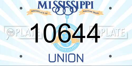 10644 Mississippi License Plate