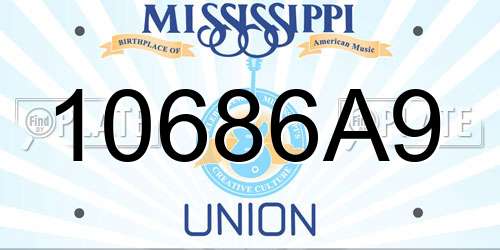 10686A9 Mississippi License Plate