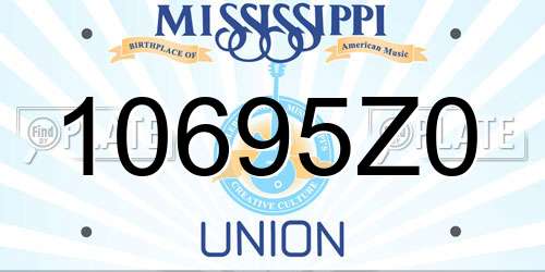 10695Z0 Mississippi License Plate