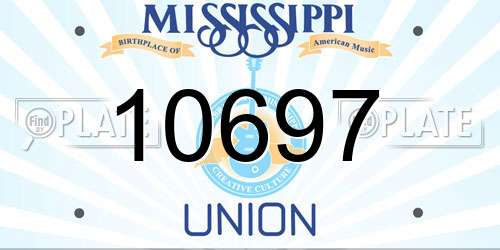 10697 Mississippi License Plate