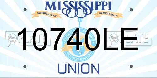 10740LE Mississippi License Plate