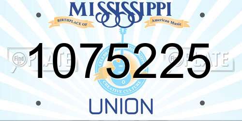 1075225 Mississippi License Plate