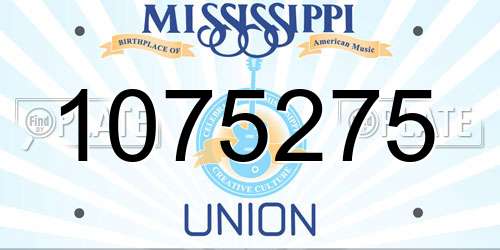 1075275 Mississippi License Plate