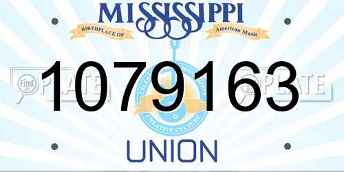 1079163 Mississippi License Plate