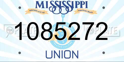 1085272 Mississippi License Plate
