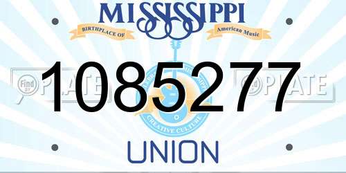 1085277 Mississippi License Plate