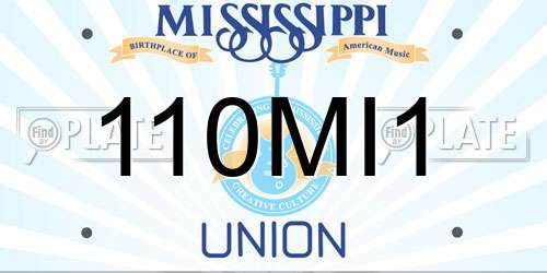 110MI1 Mississippi License Plate