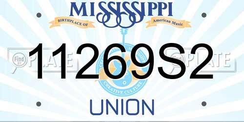 11269S2 Mississippi License Plate