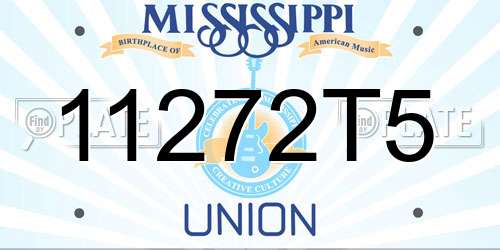 11272T5 Mississippi License Plate