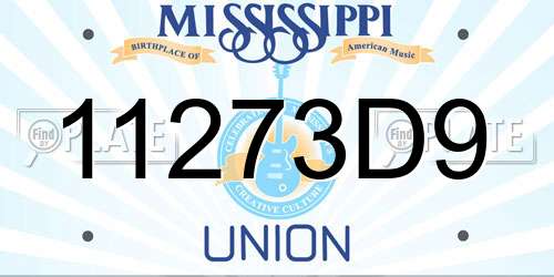 11273D9 Mississippi License Plate
