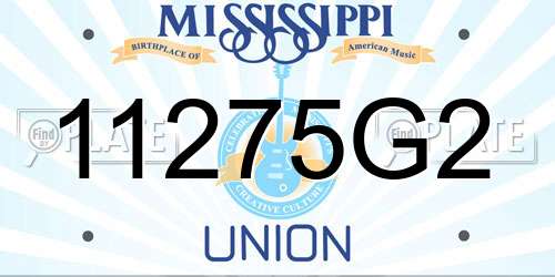 11275G2 Mississippi License Plate