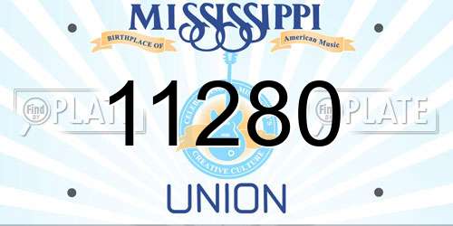 11280 Mississippi License Plate