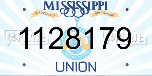 1128179 Mississippi License Plate