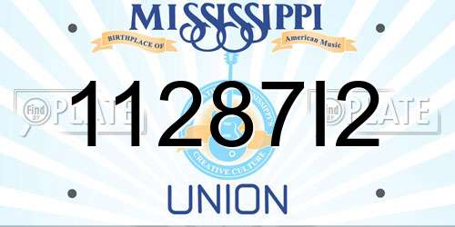 11287I2 Mississippi License Plate