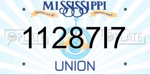 11287I7 Mississippi License Plate