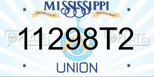 11298T2 Mississippi License Plate