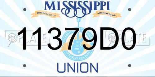 11379D0 Mississippi License Plate