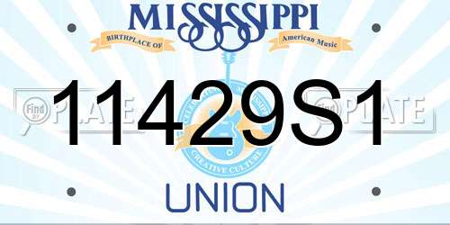 11429S1 Mississippi License Plate