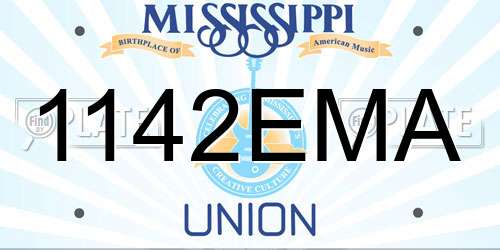 1142EMA Mississippi License Plate