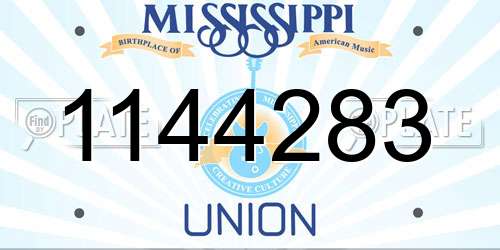 1144283 Mississippi License Plate