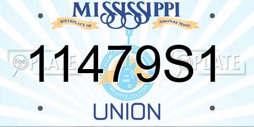 11479S1 Mississippi License Plate