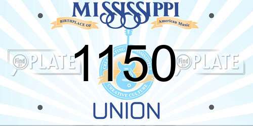1150 Mississippi License Plate