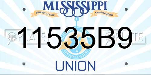 11535B9 Mississippi License Plate