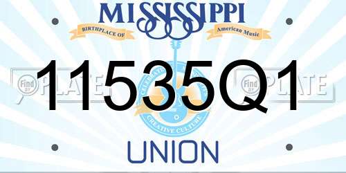 11535Q1 Mississippi License Plate