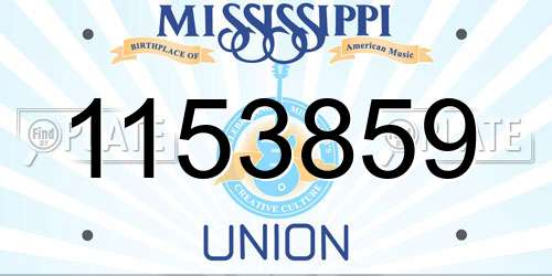 1153859 Mississippi License Plate