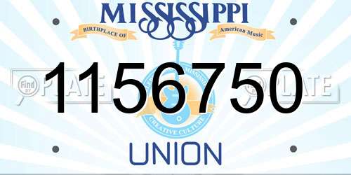1156750 Mississippi License Plate