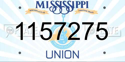 1157275 Mississippi License Plate