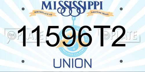 11596T2 Mississippi License Plate