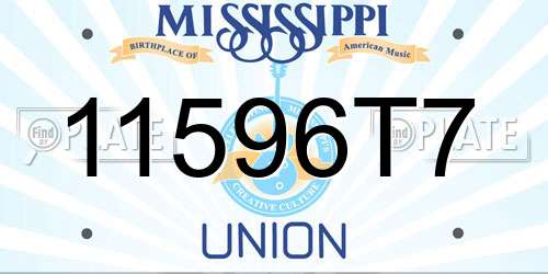 11596T7 Mississippi License Plate