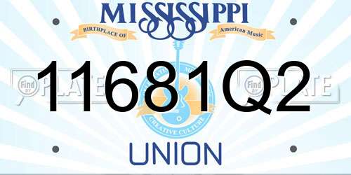 11681Q2 Mississippi License Plate