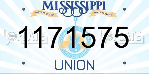 1171575 Mississippi License Plate