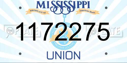 1172275 Mississippi License Plate