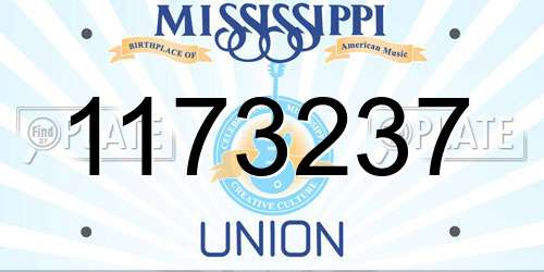 1173237 Mississippi License Plate