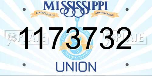 1173732 Mississippi License Plate