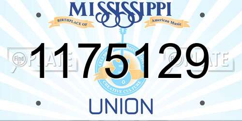 1175129 Mississippi License Plate