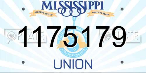 1175179 Mississippi License Plate