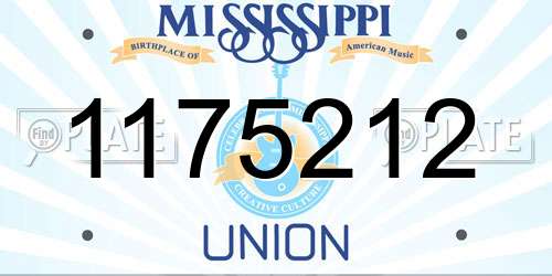 1175212 Mississippi License Plate