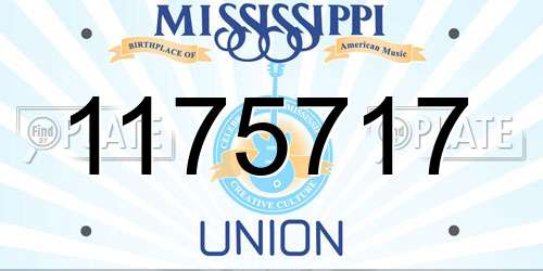 1175717 Mississippi License Plate