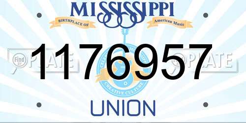 1176957 Mississippi License Plate
