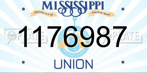 1176987 Mississippi License Plate