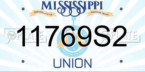 11769S2 Mississippi License Plate