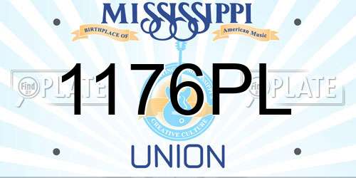 1176PL Mississippi License Plate
