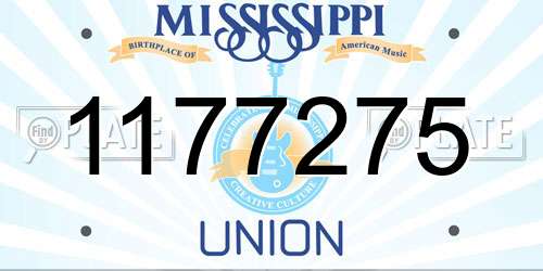 1177275 Mississippi License Plate
