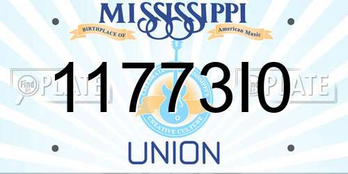11773I0 Mississippi License Plate
